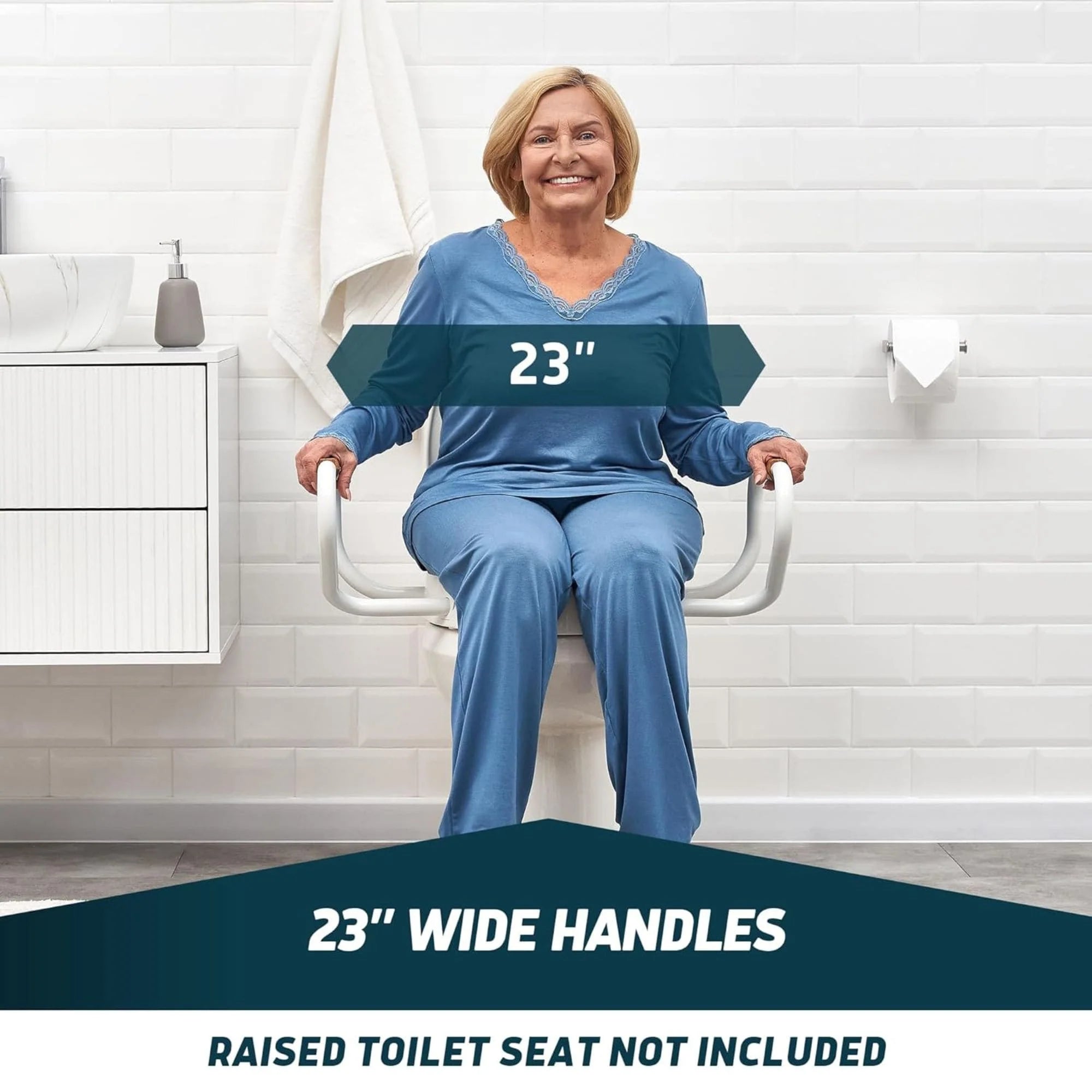 Handrails Replacement for Raised Toilet Seats
