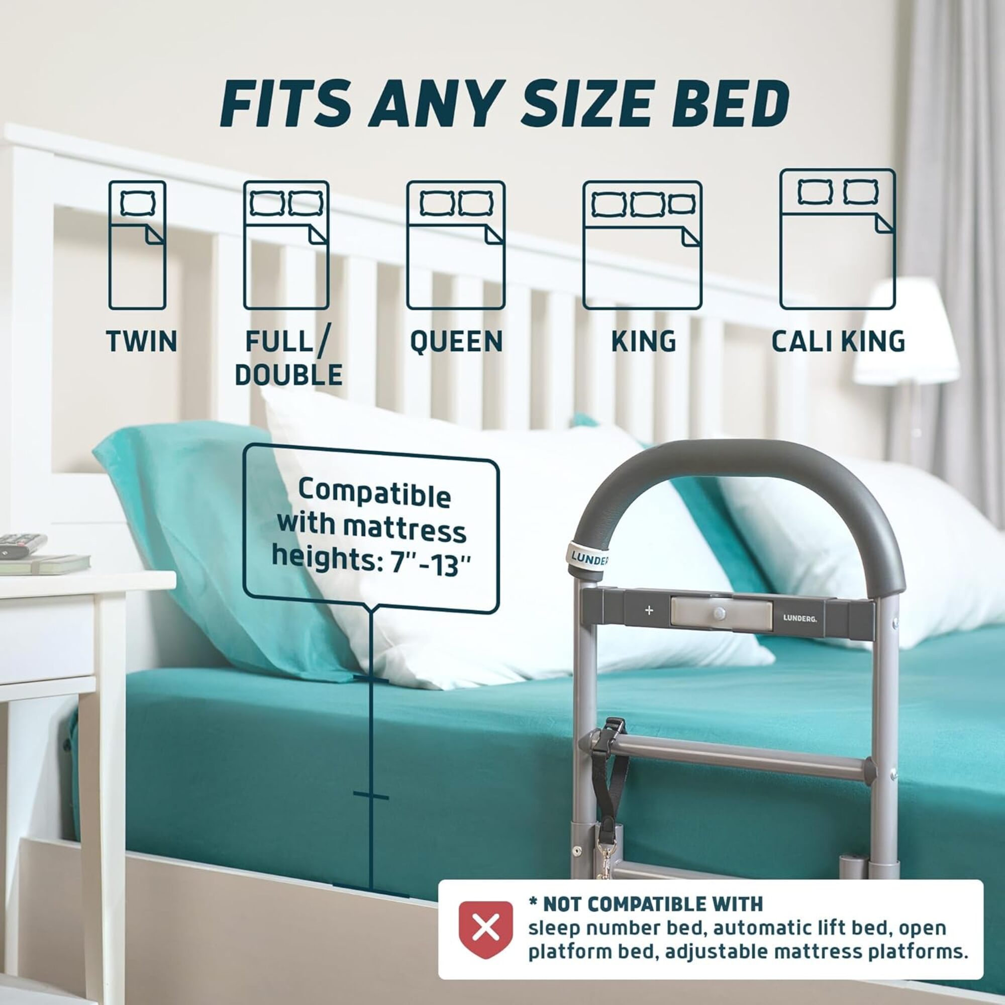 Bed Assist Rails with Motion Light