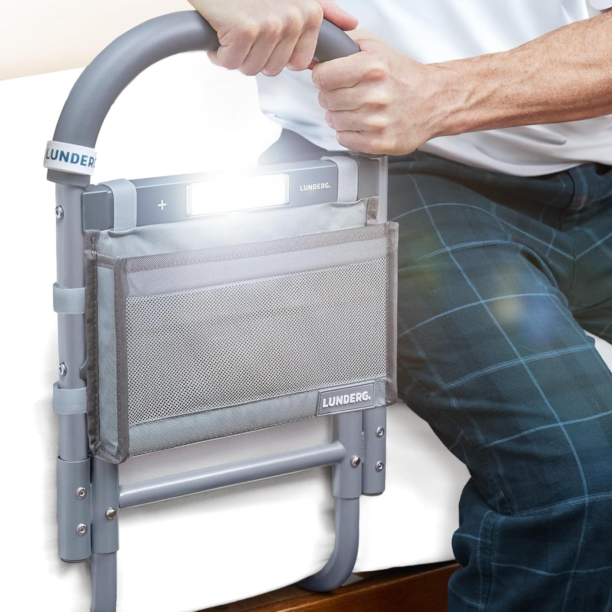 Bed Assist Rails with Motion Light