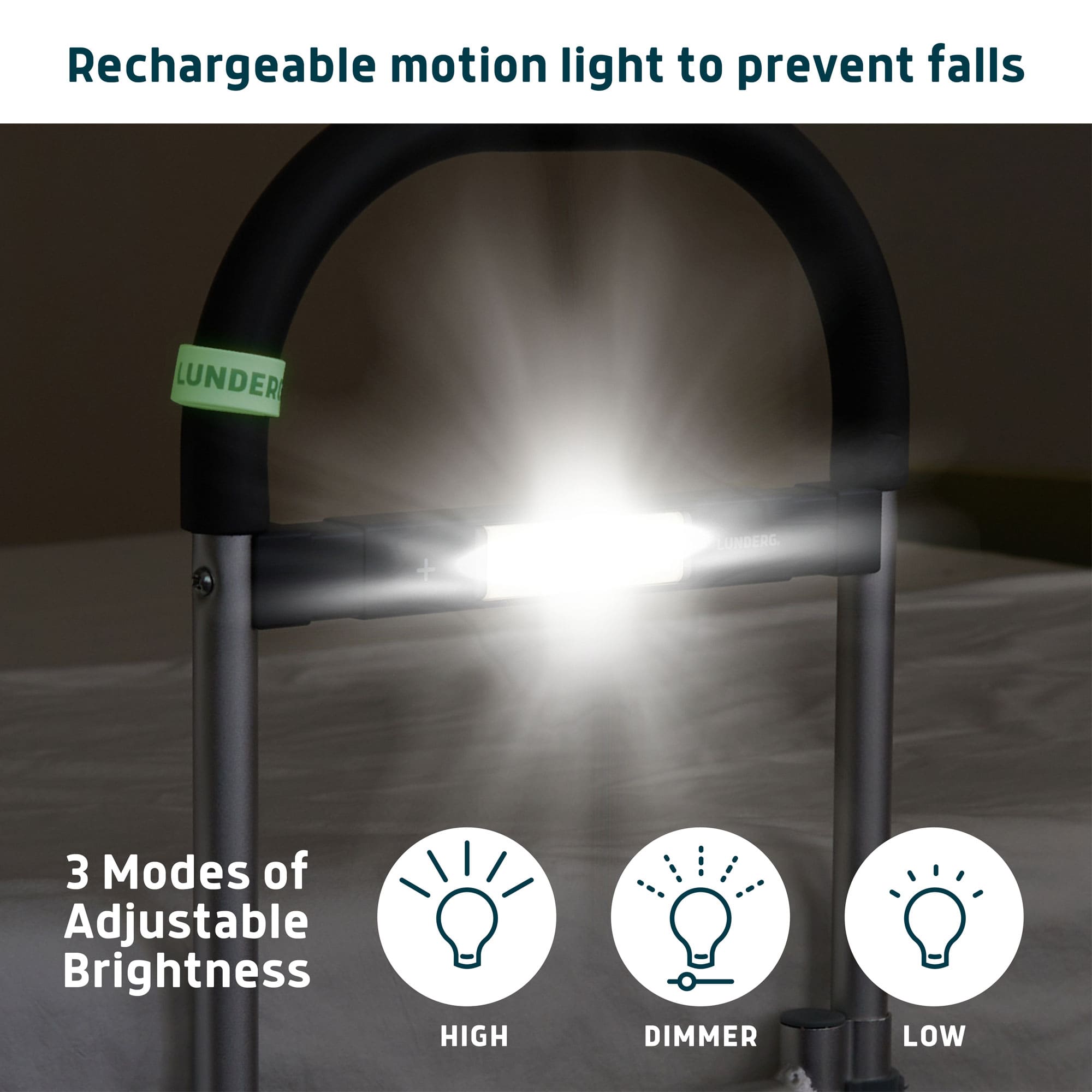 Safety Motion Light for Bed Assist Rails