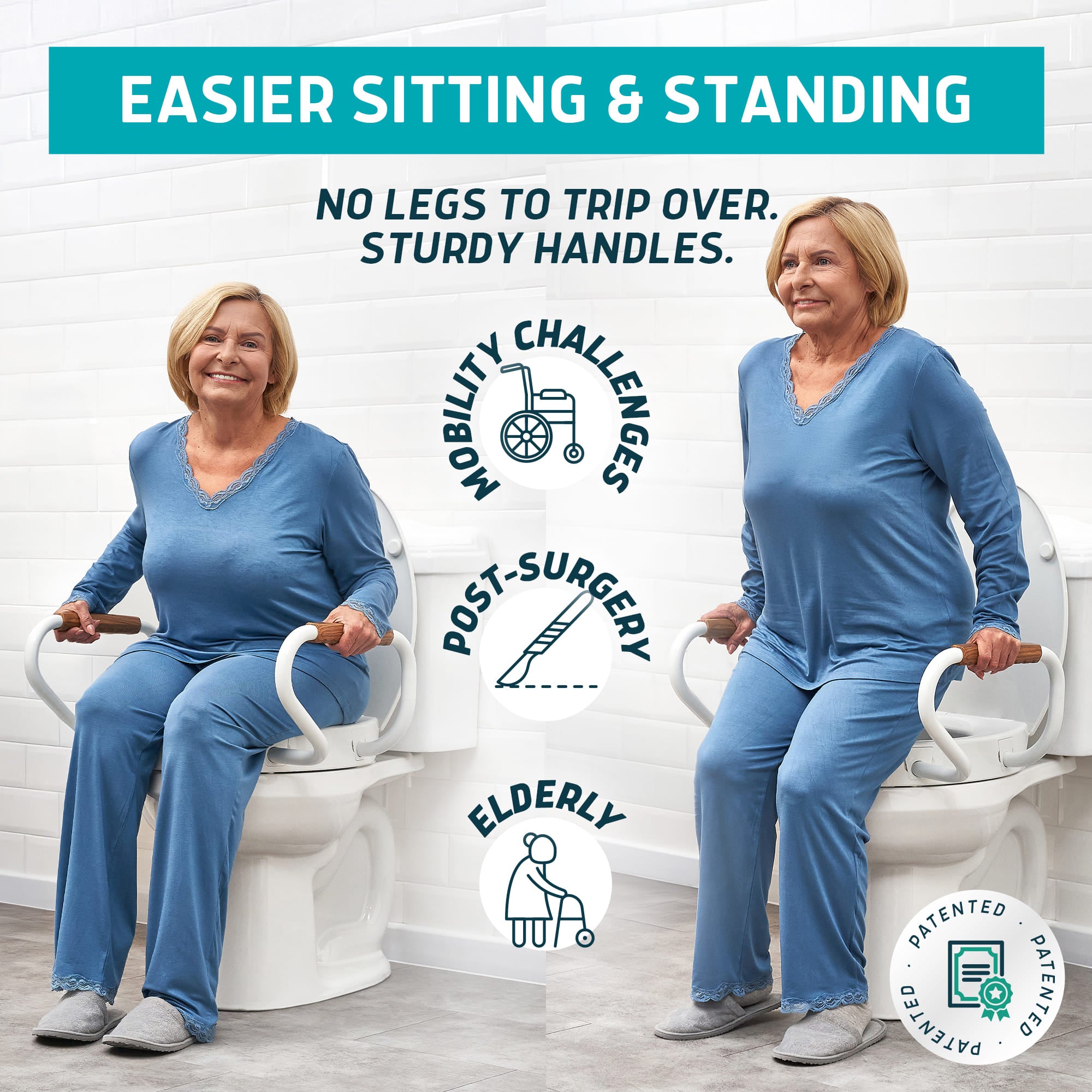 Raised Toilet Seats with Handles