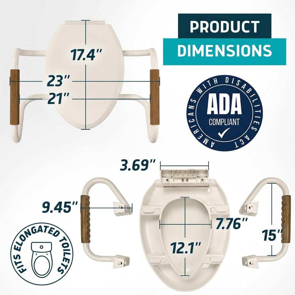 Solva Raised Toilet Seats with Handles