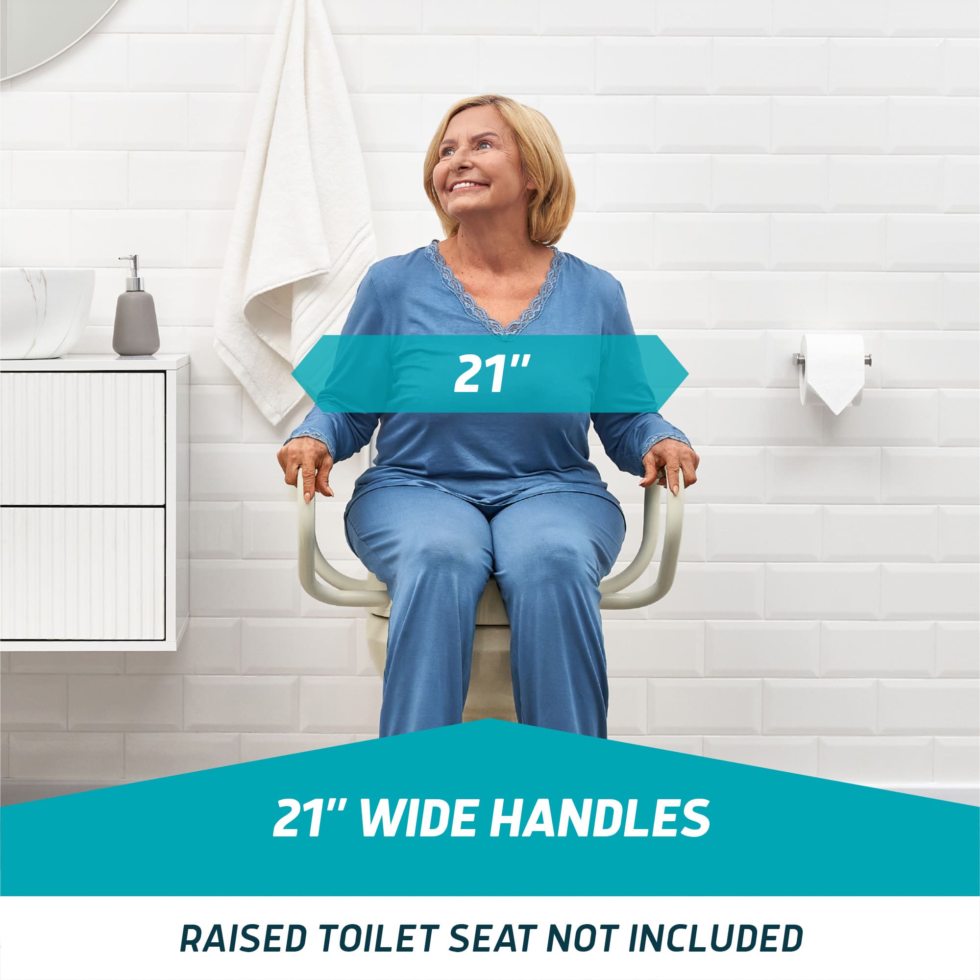 Handrails Replacement for Raised Toilet Seats