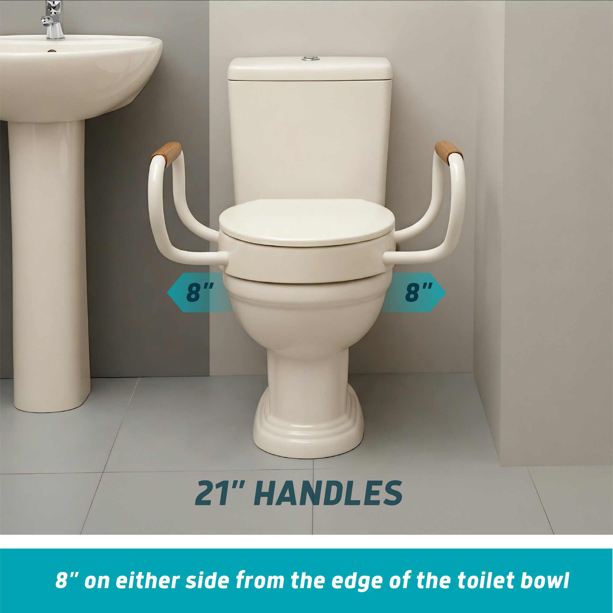 Handrails Replacement for Raised Toilet Seats