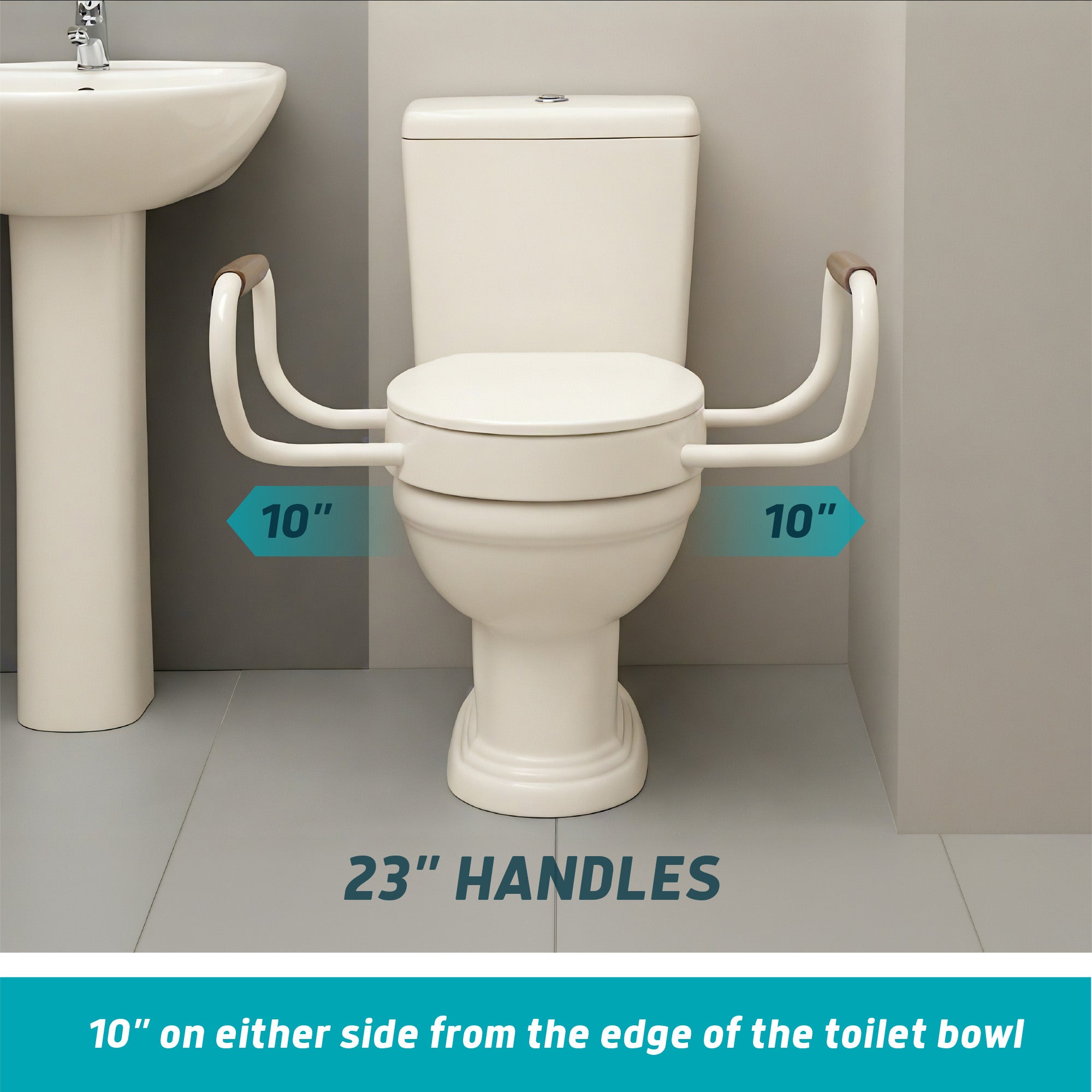 Handrails Replacement for Raised Toilet Seats