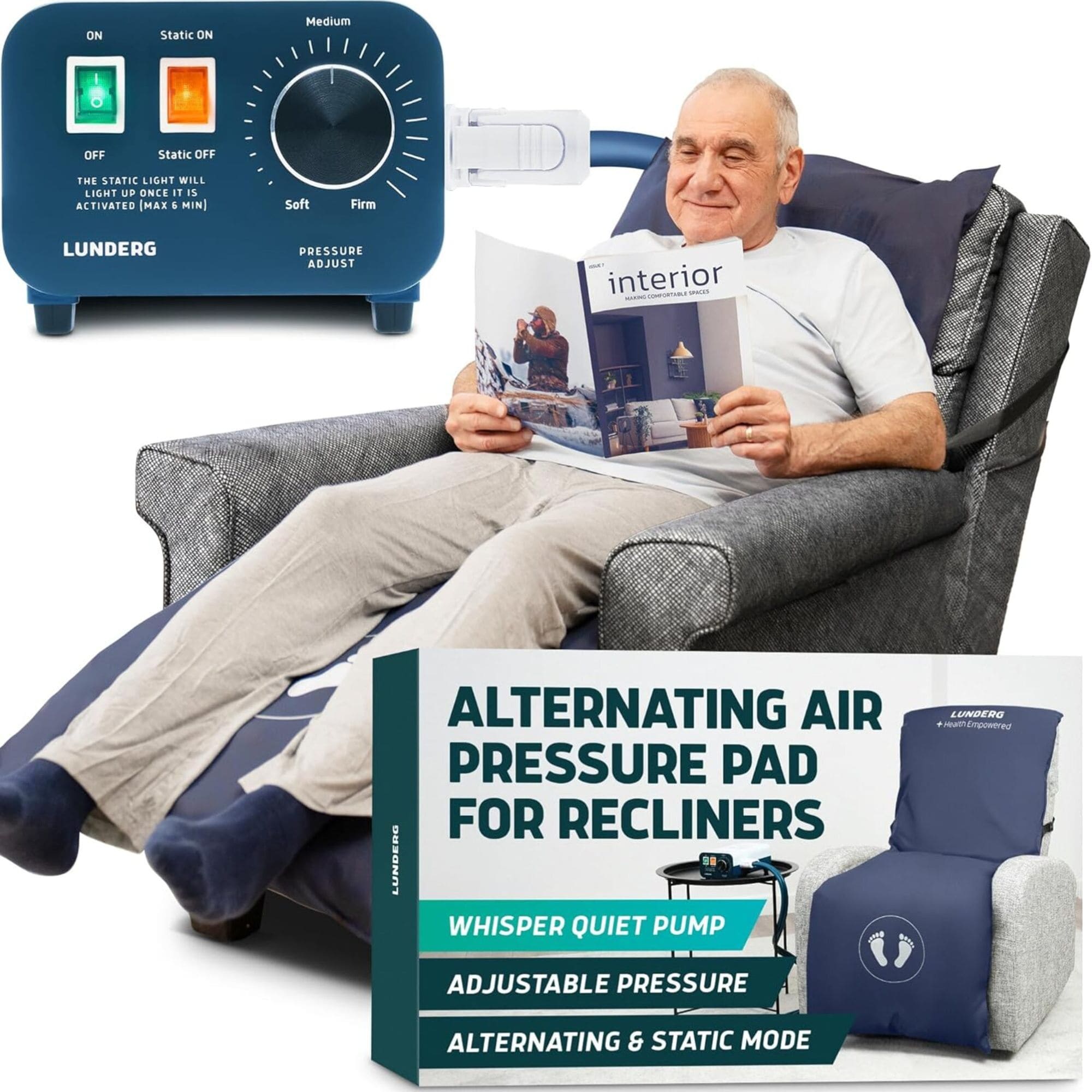 Lunderg Alternating Air Pressure Recliner Pad