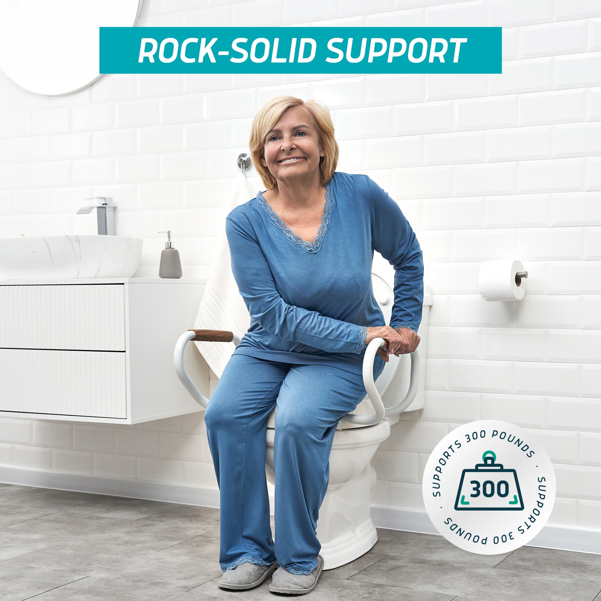 Solva Raised Toilet Seats with Handles