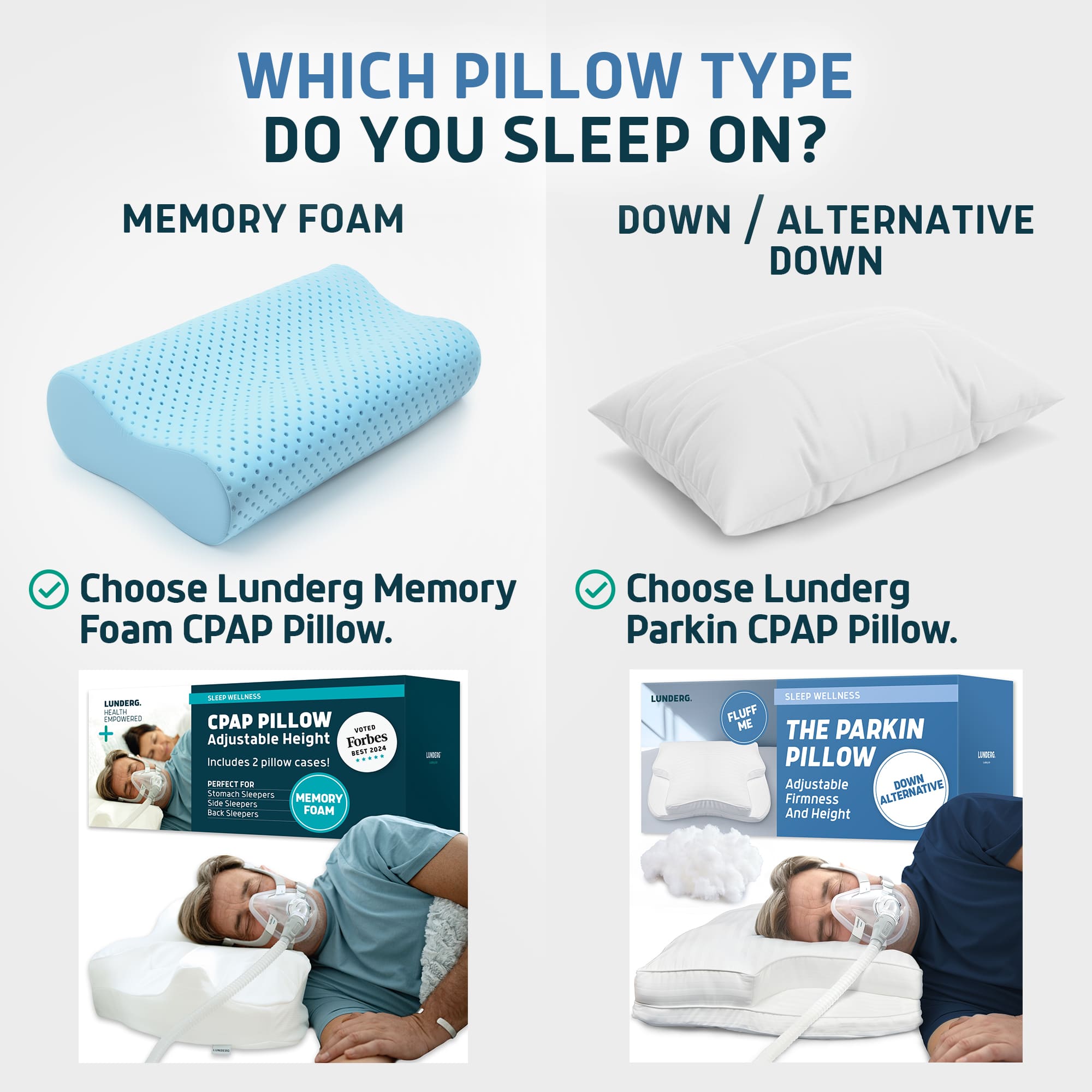 CPAP Pillow with Memory Foam and Adjustable Height for Any Mask