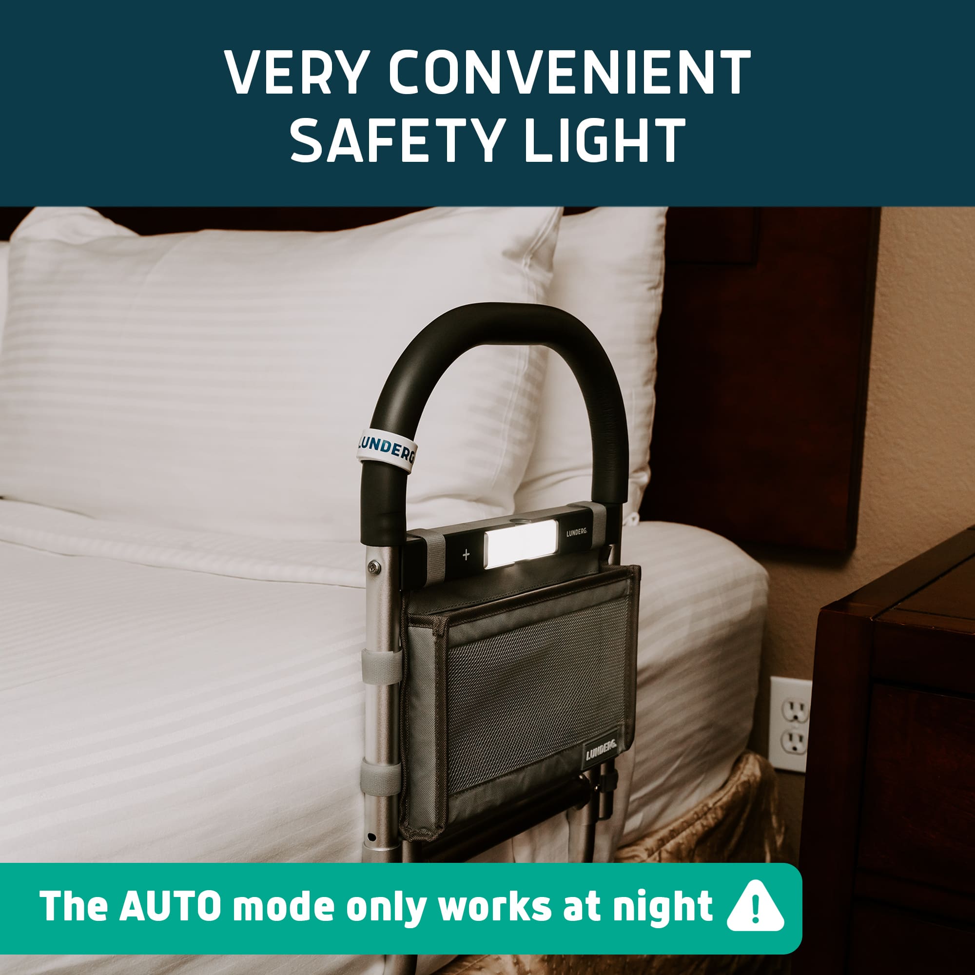 Safety Motion Light for Bed Assist Rails