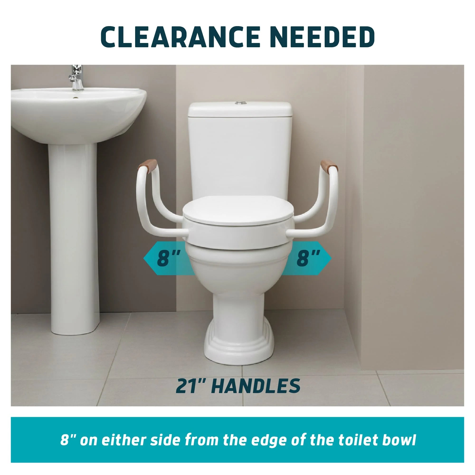 Handrails Replacement for Raised Toilet Seats