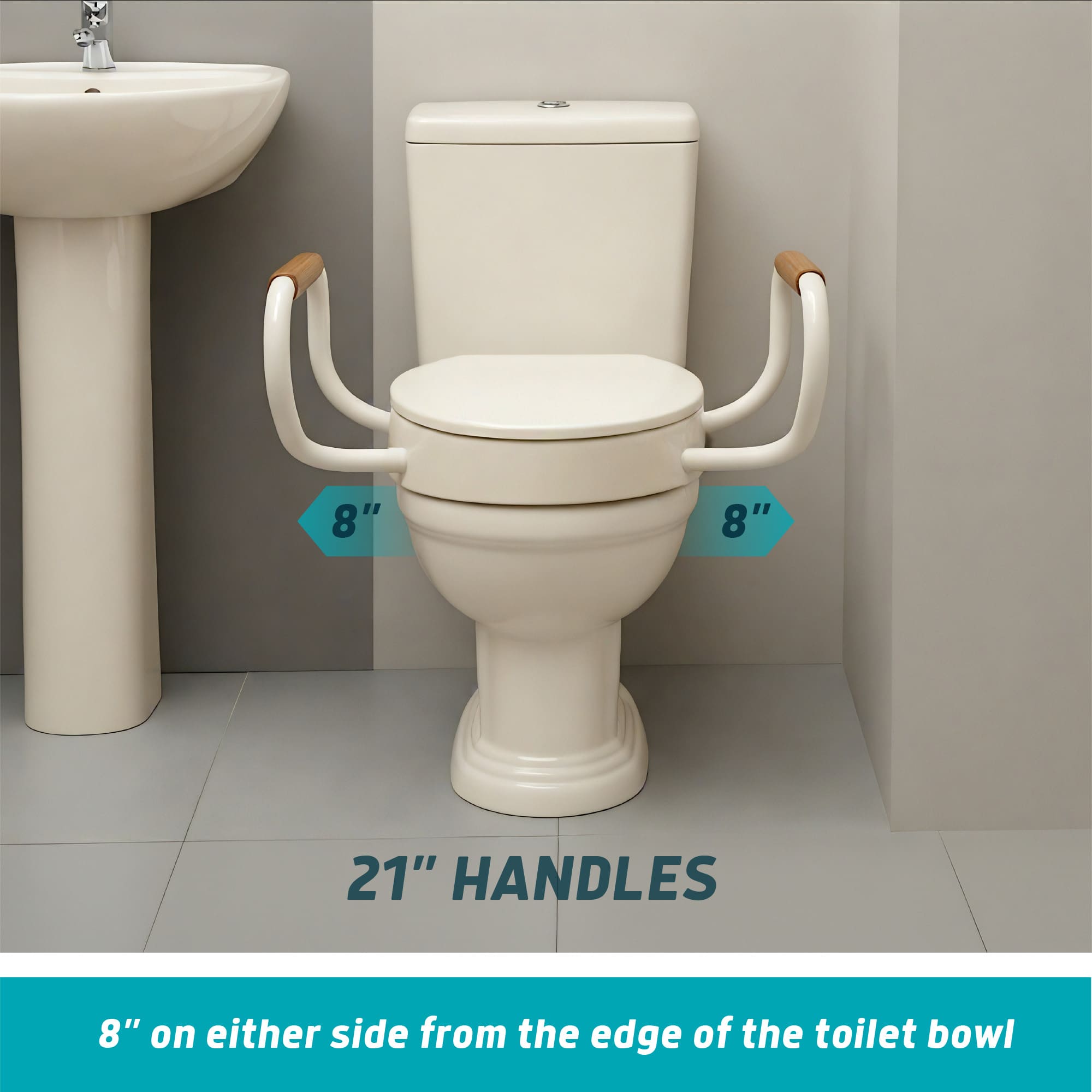 Handrails Replacement for Raised Toilet Seats