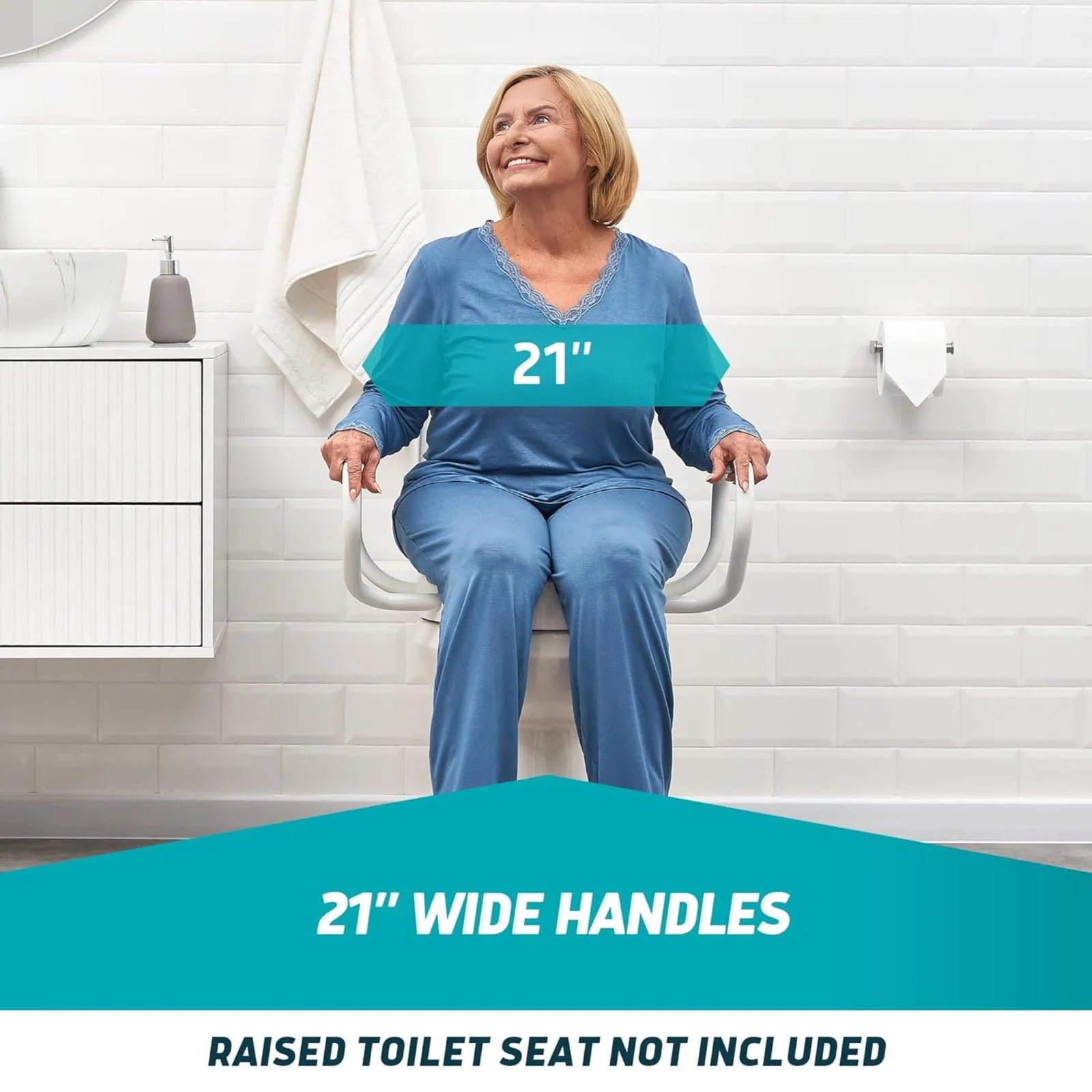 Handrails Replacement for Raised Toilet Seats