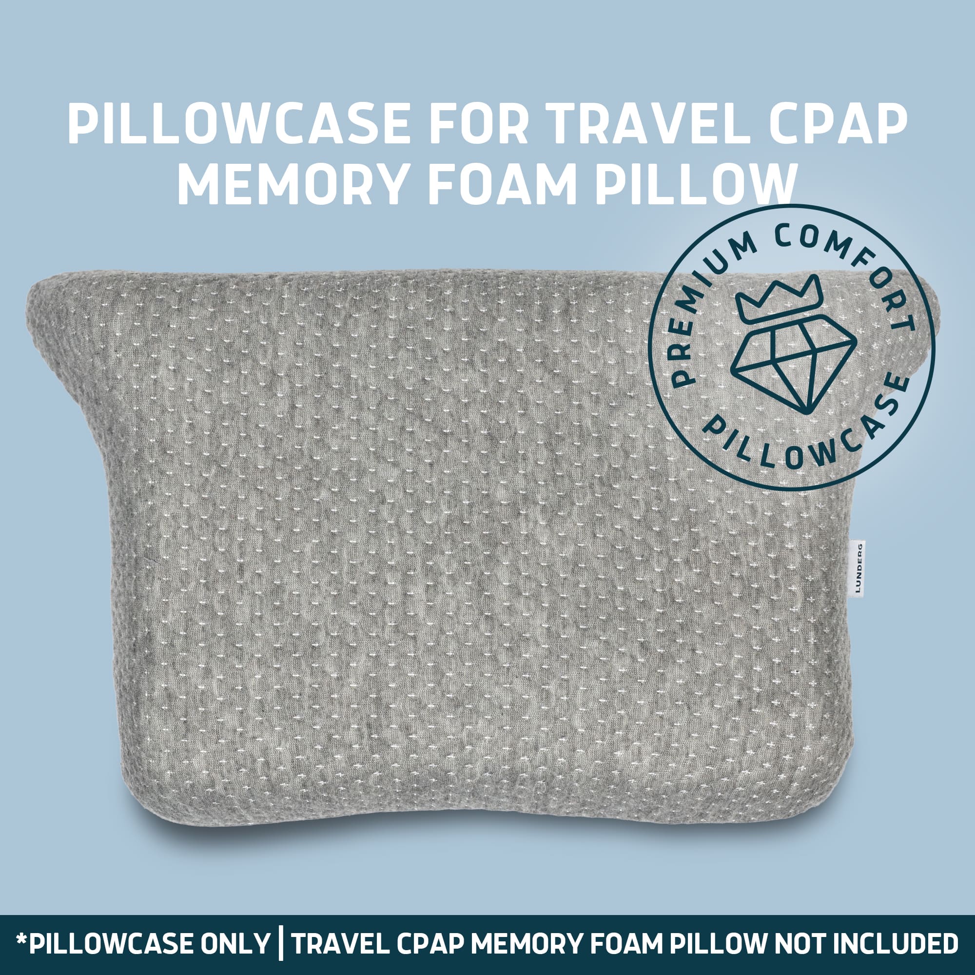 Pillowcase Replacement for Memory Foam Travel CPAP Pillow