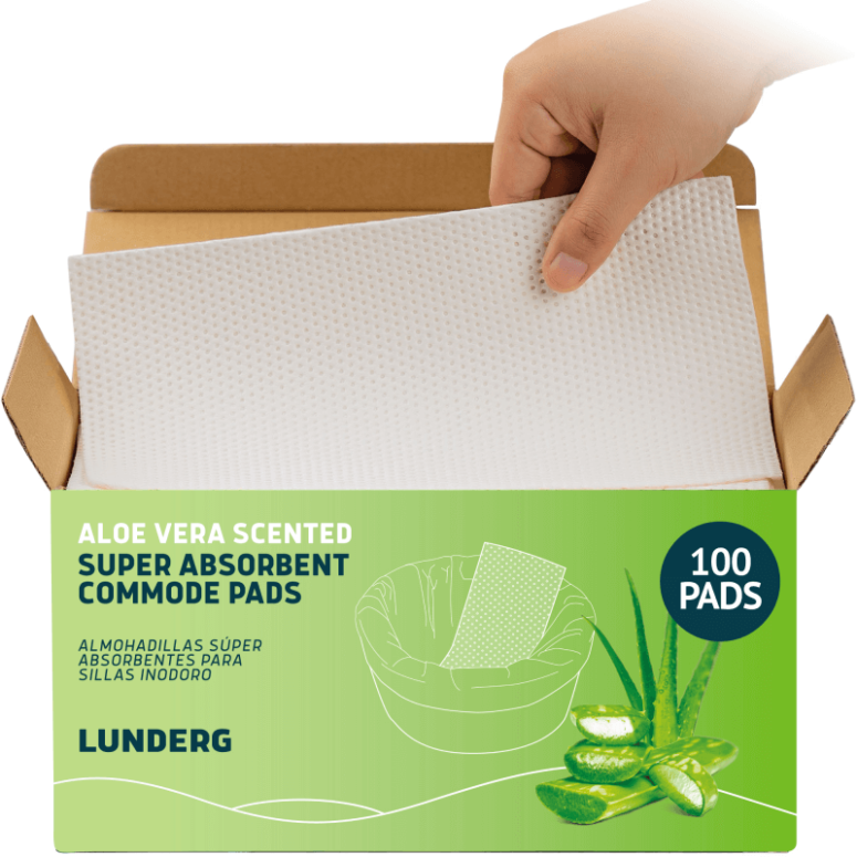 Commode Liners with Absorbent Pads Lunderg