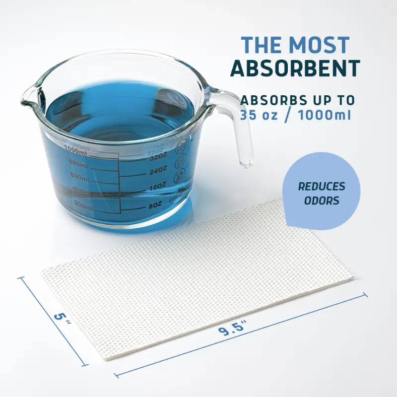 absorbent pads for toilet liners