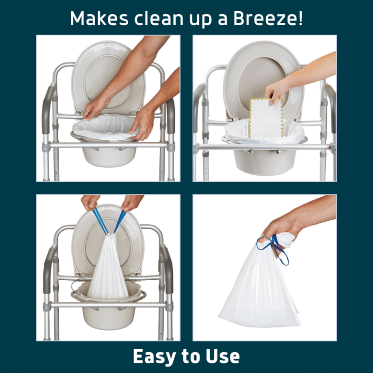 Commode Liners with Absorbent Pads Lunderg