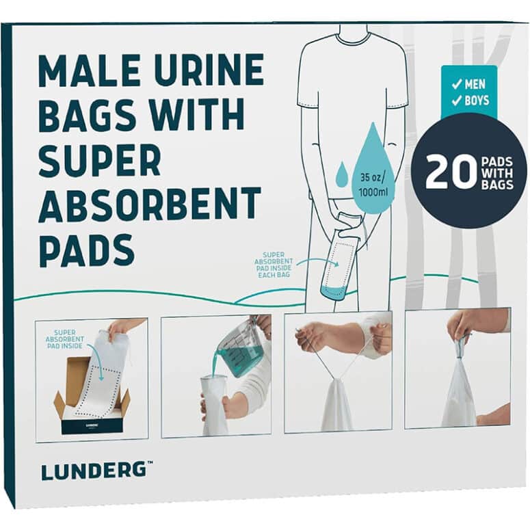 Urine Bags for Men with Absorbent Pads