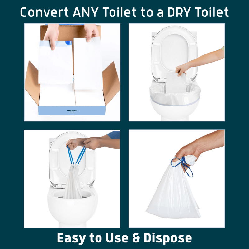 Toilet Bowl Liners with Super Absorbent Pads Lunderg