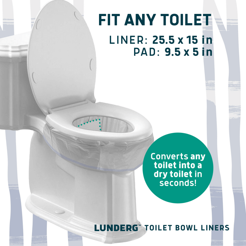 Toilet Bowl Liners with Super Absorbent Pads Lunderg