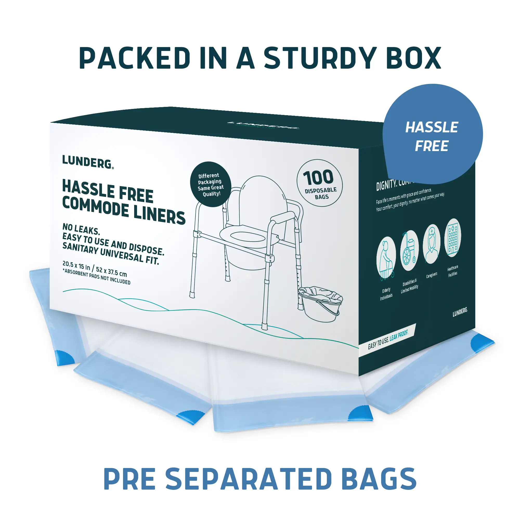 100 commode liners for buckets