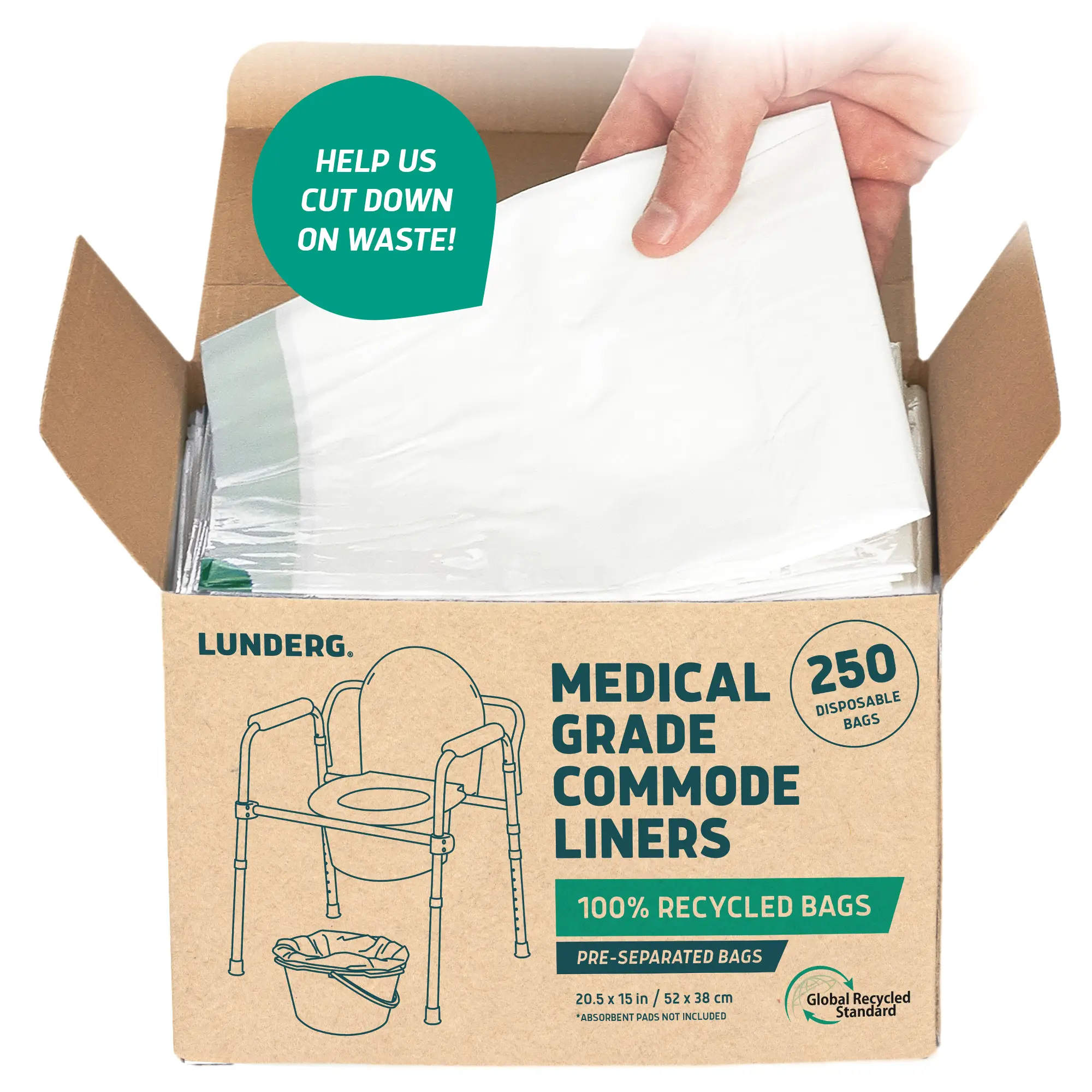 B0CT92KNZJ.MAIN.OP2 250 commode liners for bedside made with recycled materials