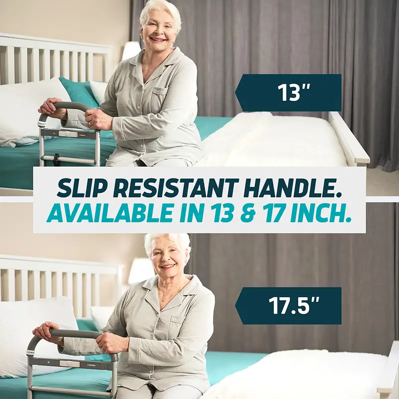 Large-Bed-Alarm-No-Bag-4 bed assist rail for seniors with slip resistant handle