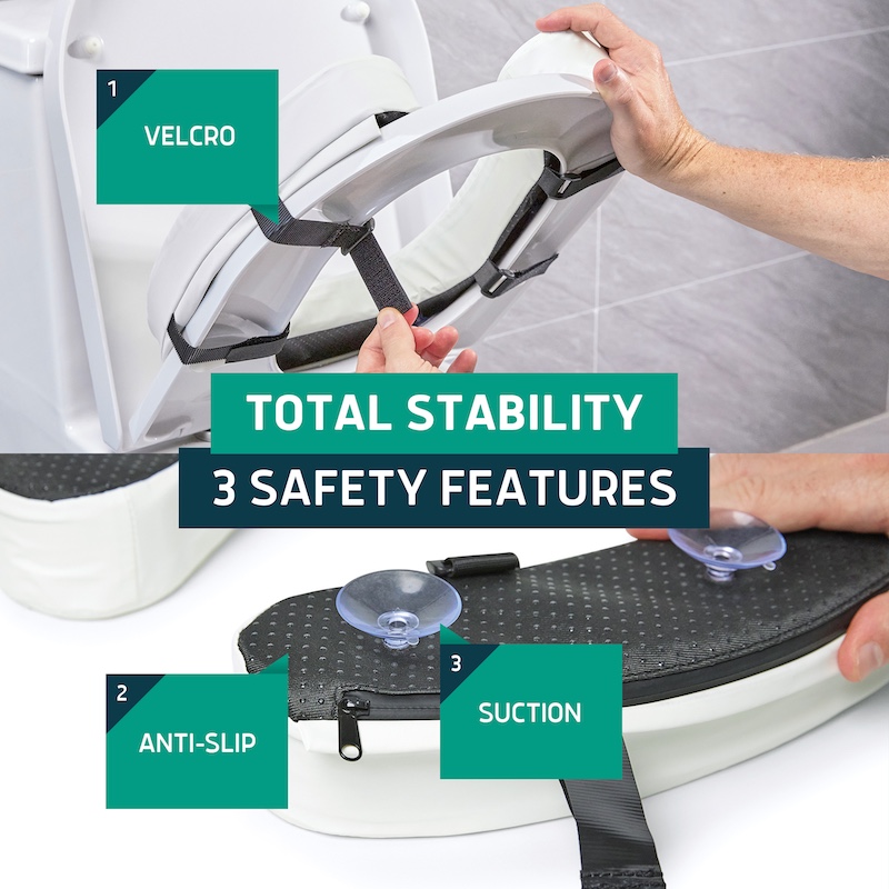 raised toilet seat cushion 2 inch white 4