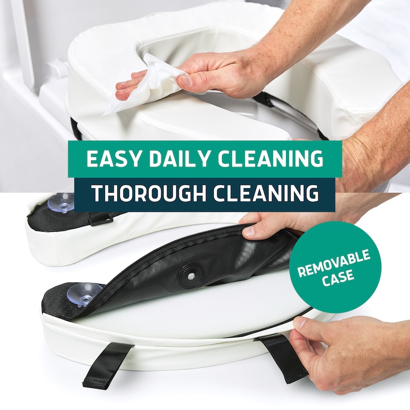 raised toilet seat cushion 2 inch white 6