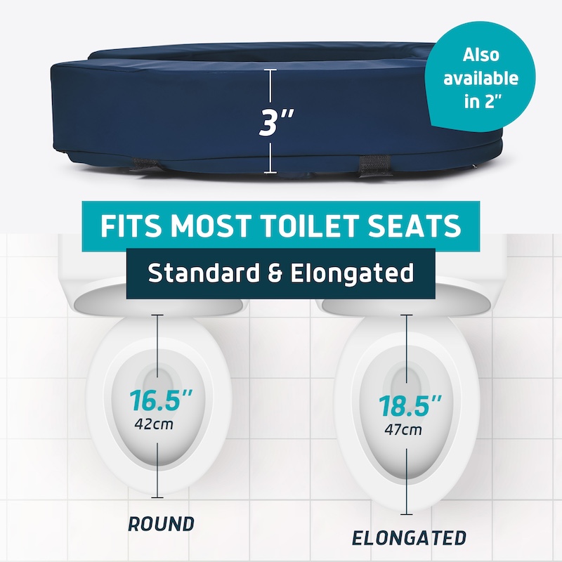 raised toilet seat cushion 3 inch blue 3 raised toilet seat cushion 3 inch blue 3