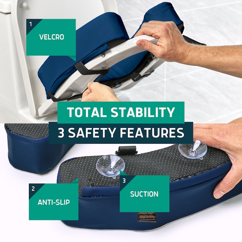 raised toilet seat cushion 3 inch blue 4