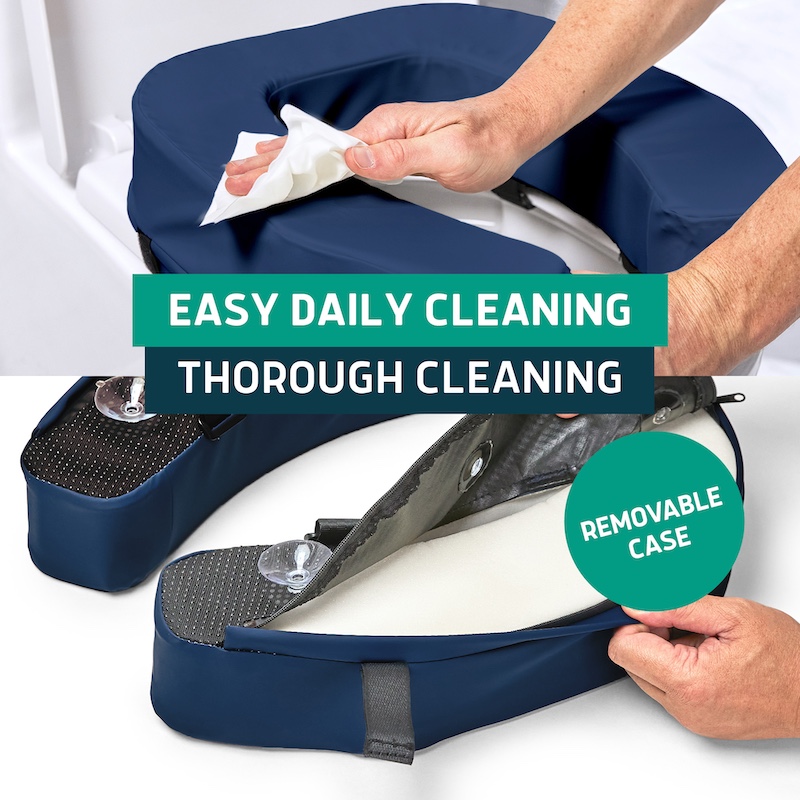 raised toilet seat cushion 3 inch blue 6