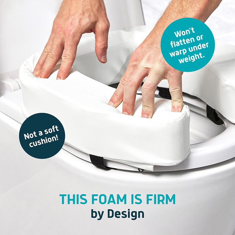 raised toilet seat cushion 3 inch white 5