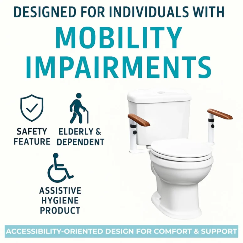 Toilet safety rails mobility impairments