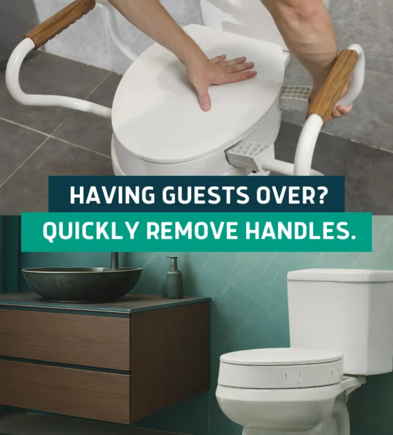 raised toilet seat handles