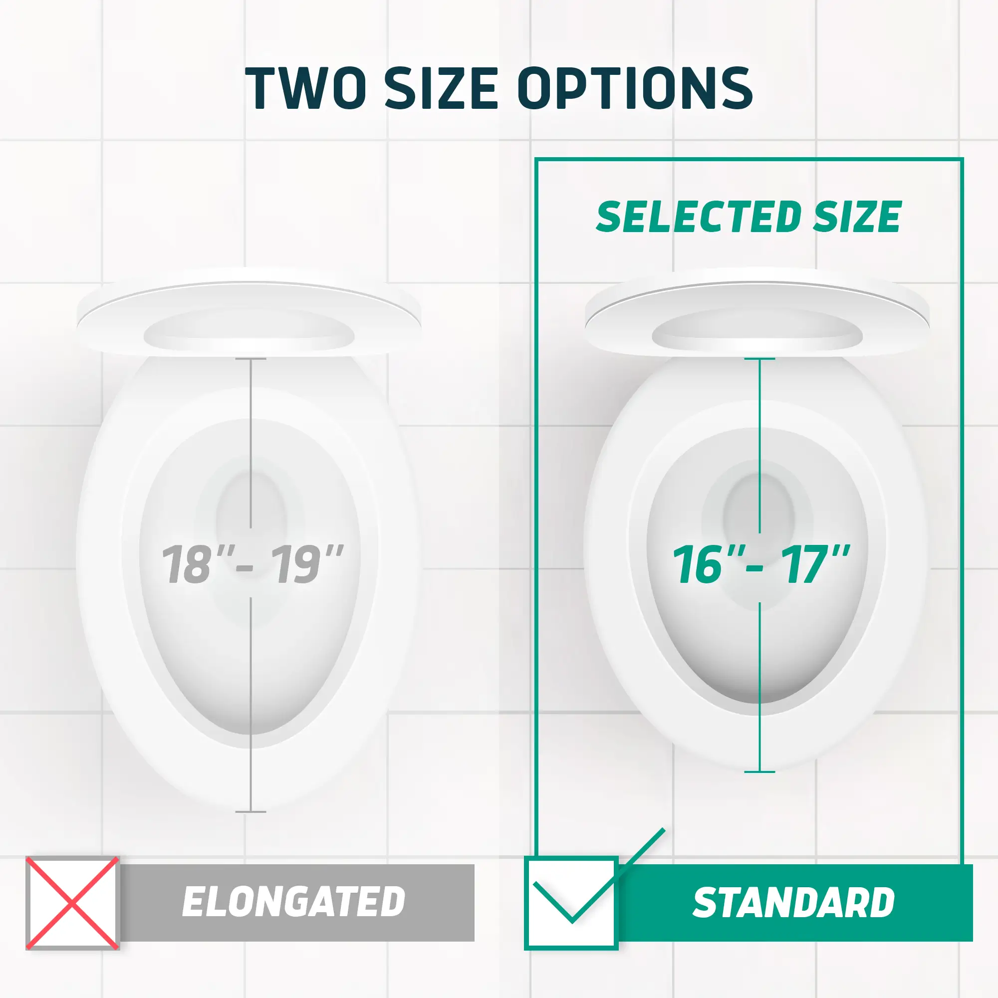 raised toilet seat with arms size options