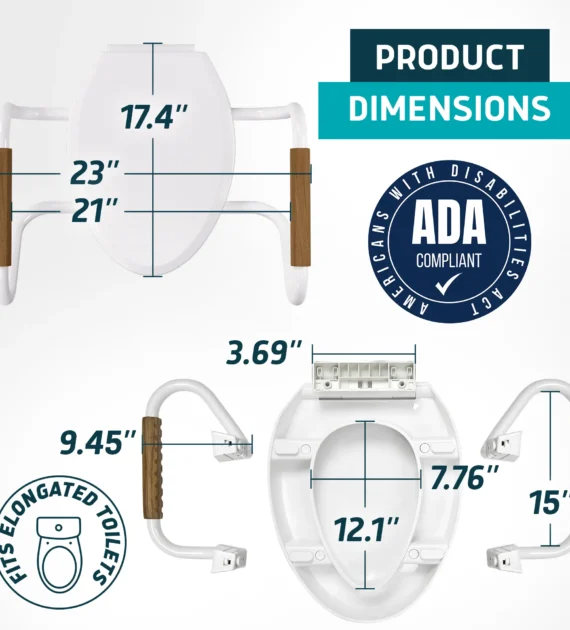 raised toilet seat with armselongated dimensions raised toilet seat with armselongated dimensions