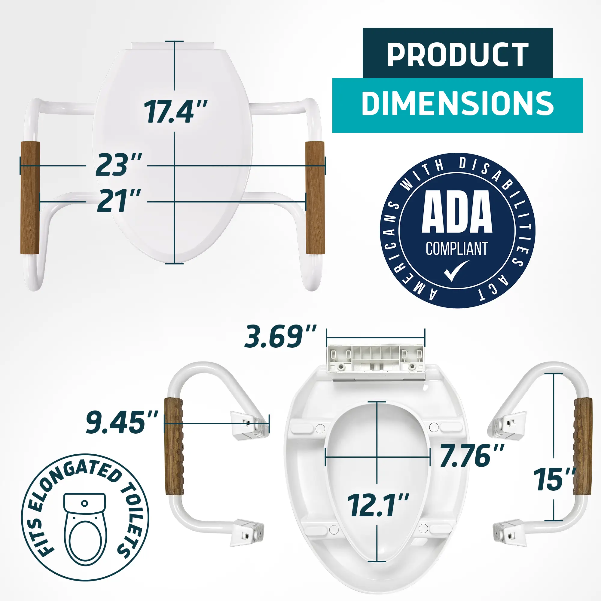 raised toilet seat with armselongated dimensions raised toilet seat with armselongated dimensions