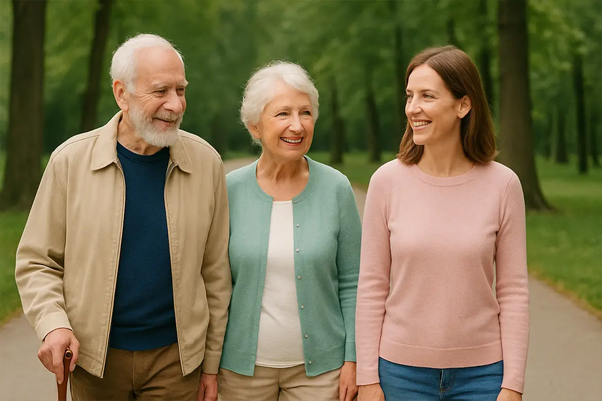 seniors walking