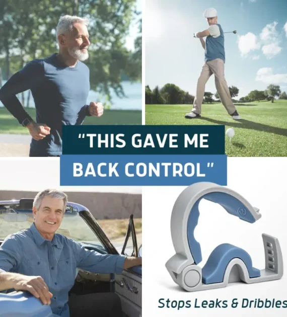 Active men using Lunderg Bell Clamp for leak control and confidence during daily activities like running, golfing, and driving